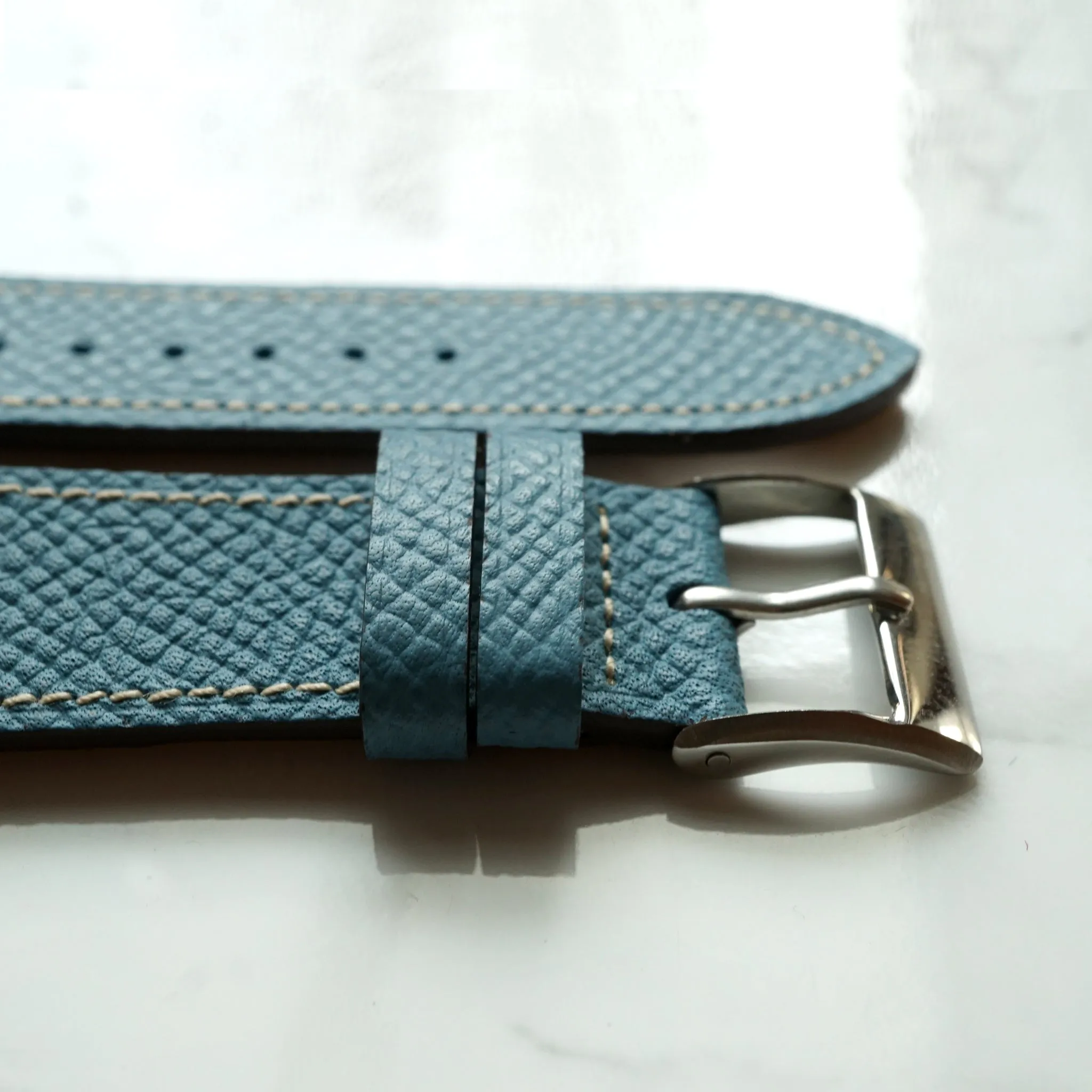 FRENCH BLUEJEAN GRAINED CALF STANDARD STRAP