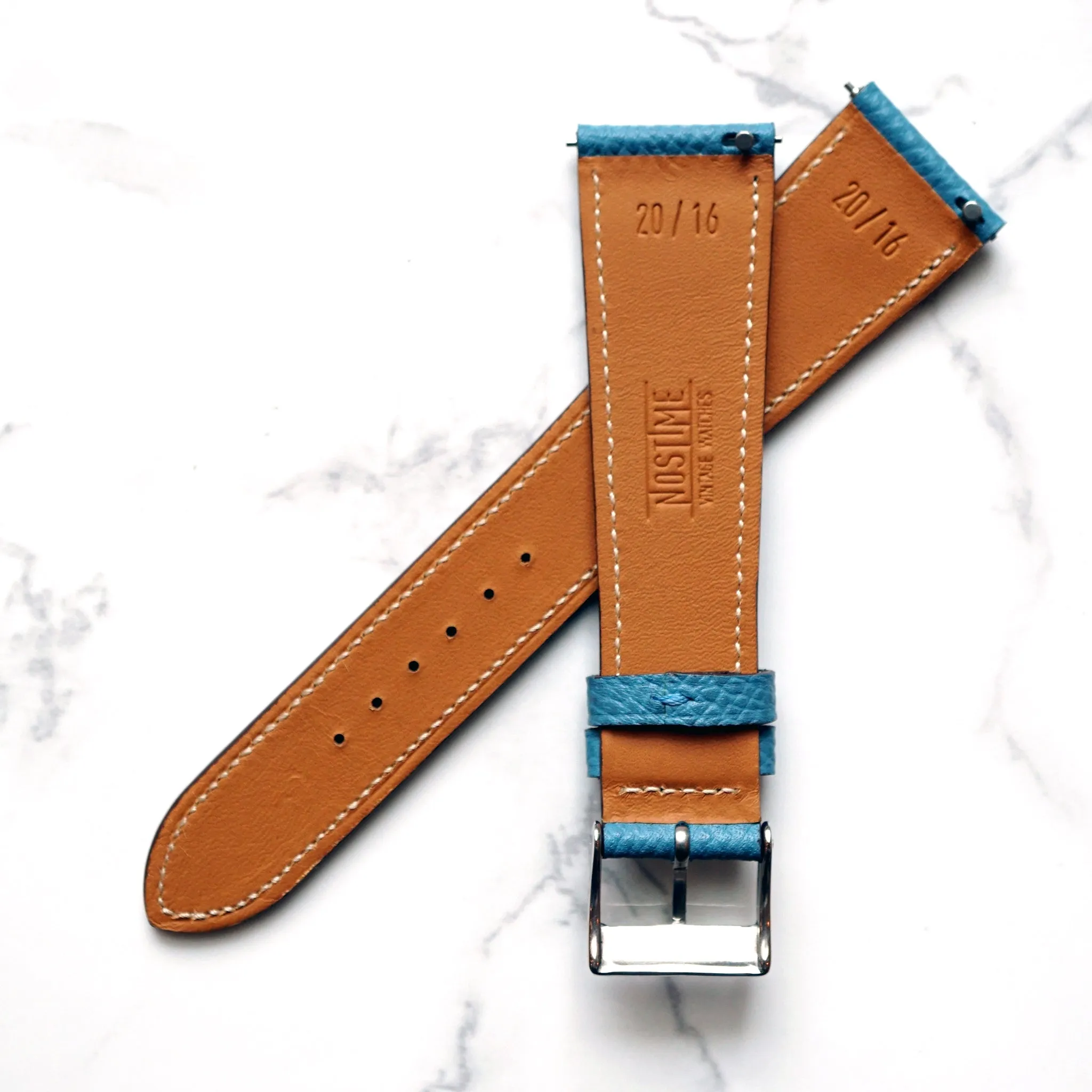 FRENCH BLUEJEAN GRAINED CALF STANDARD STRAP