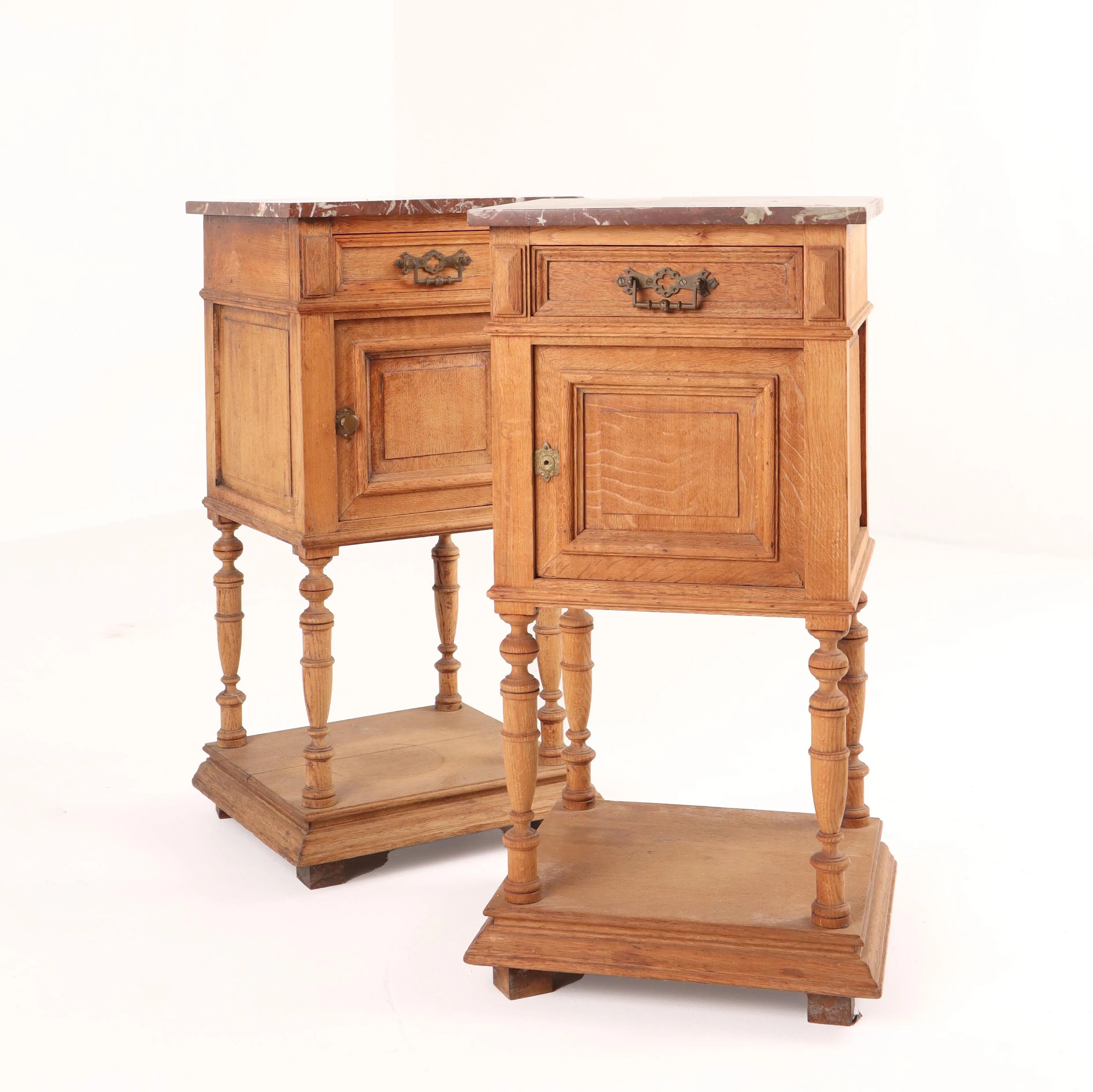 French Oak Bedsides c1890