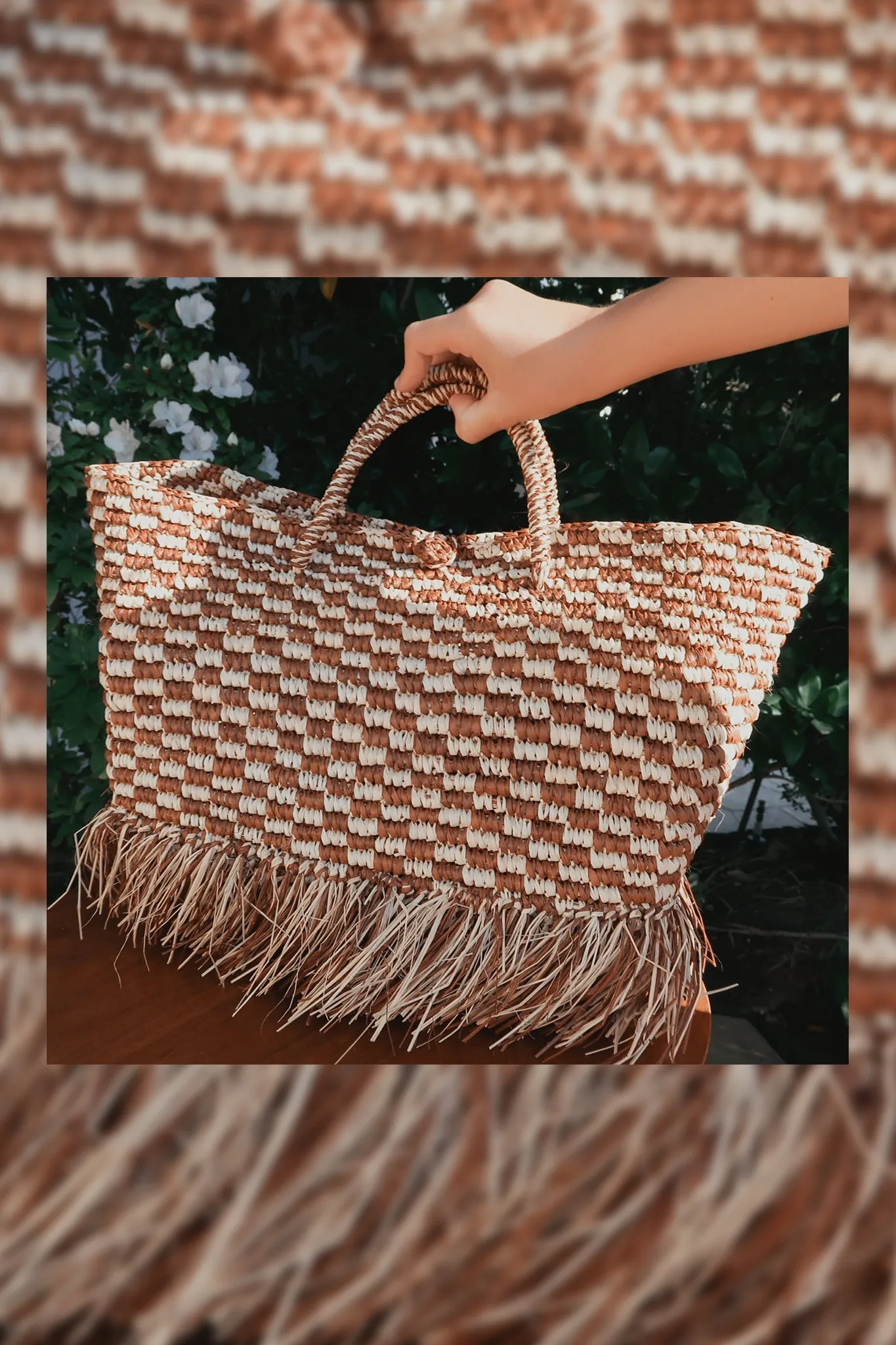 Freya Fringe Straw Handbag