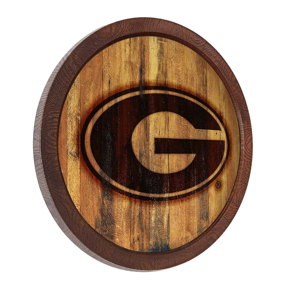 Georgia Bulldogs: Branded "Faux" Barrel Top Sign