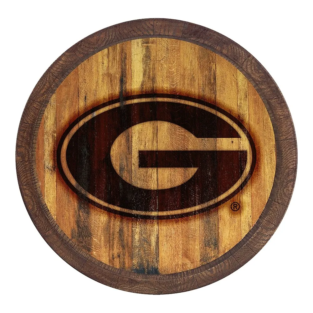 Georgia Bulldogs: Branded "Faux" Barrel Top Sign