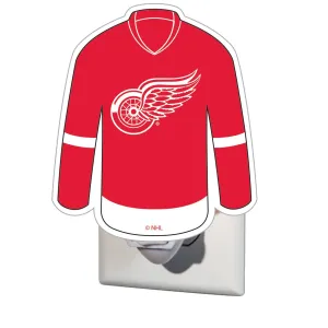 Glass Night Light, Detroit Red Wings, Jersey,3nt4359e