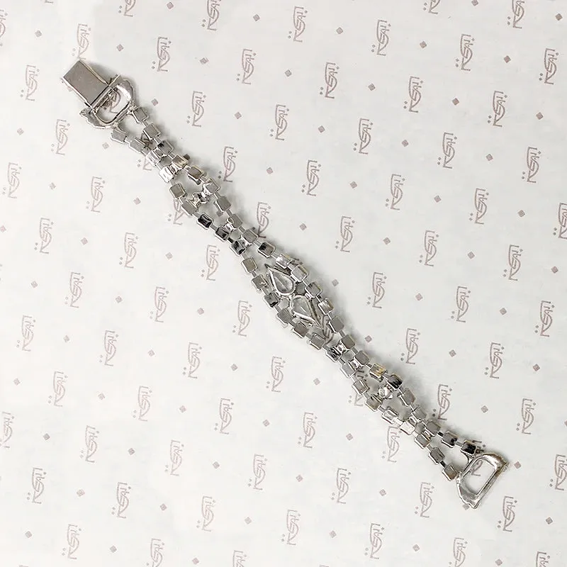 Glittering Mid Century Glamour Rhinestone Bracelet