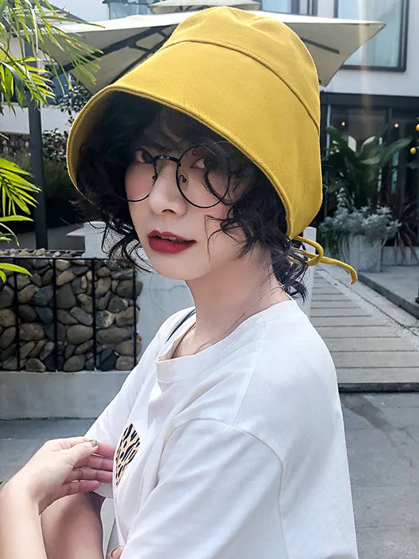 Going Out Solid Color Sun Protection Fisherman Hat