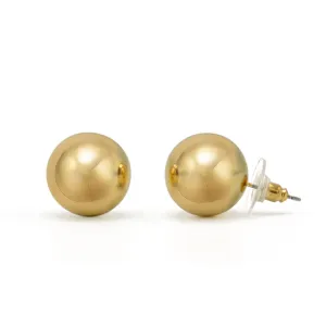 Gold 6mm ball stud Earrings#HNE90894-6MMGD(LF4)
