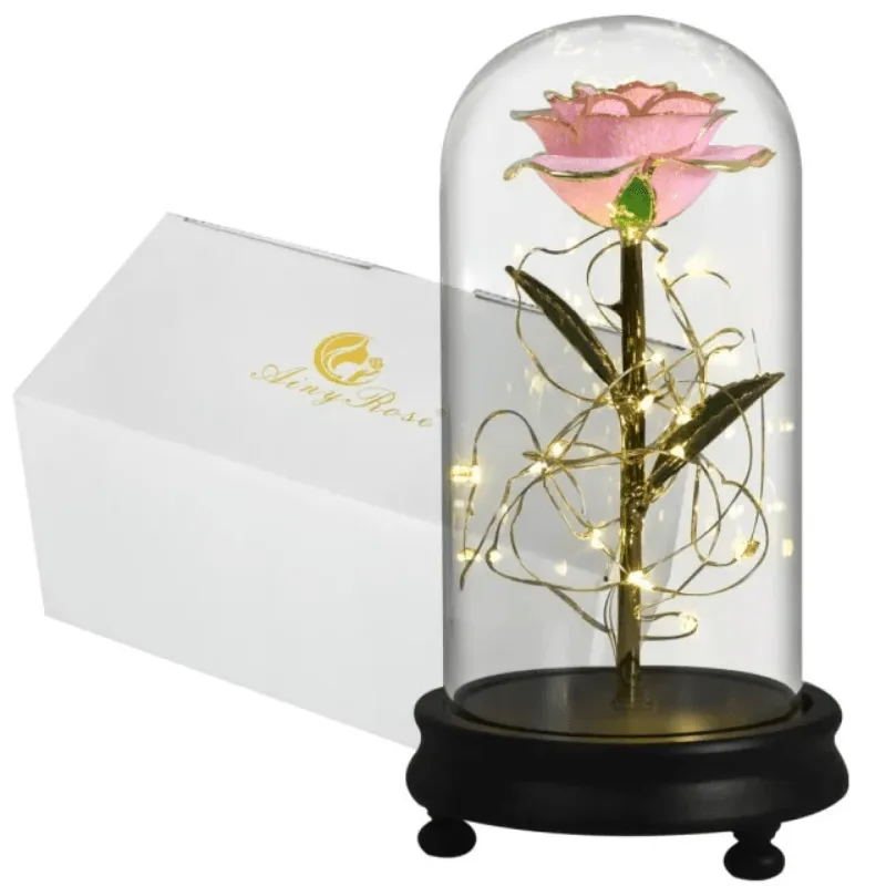 Gold Dipped Rose Dome – The Timeless Gift of Elegance