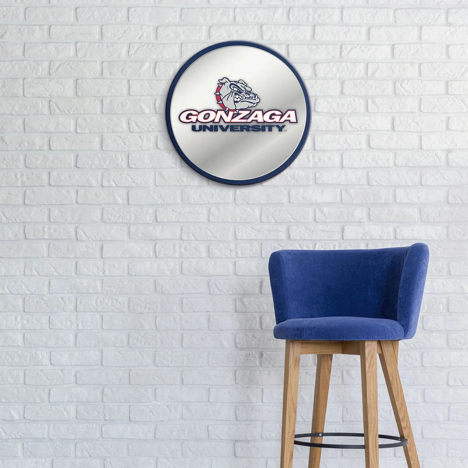 Gonzaga Bulldogs: Modern Disc Mirrored Wall Sign