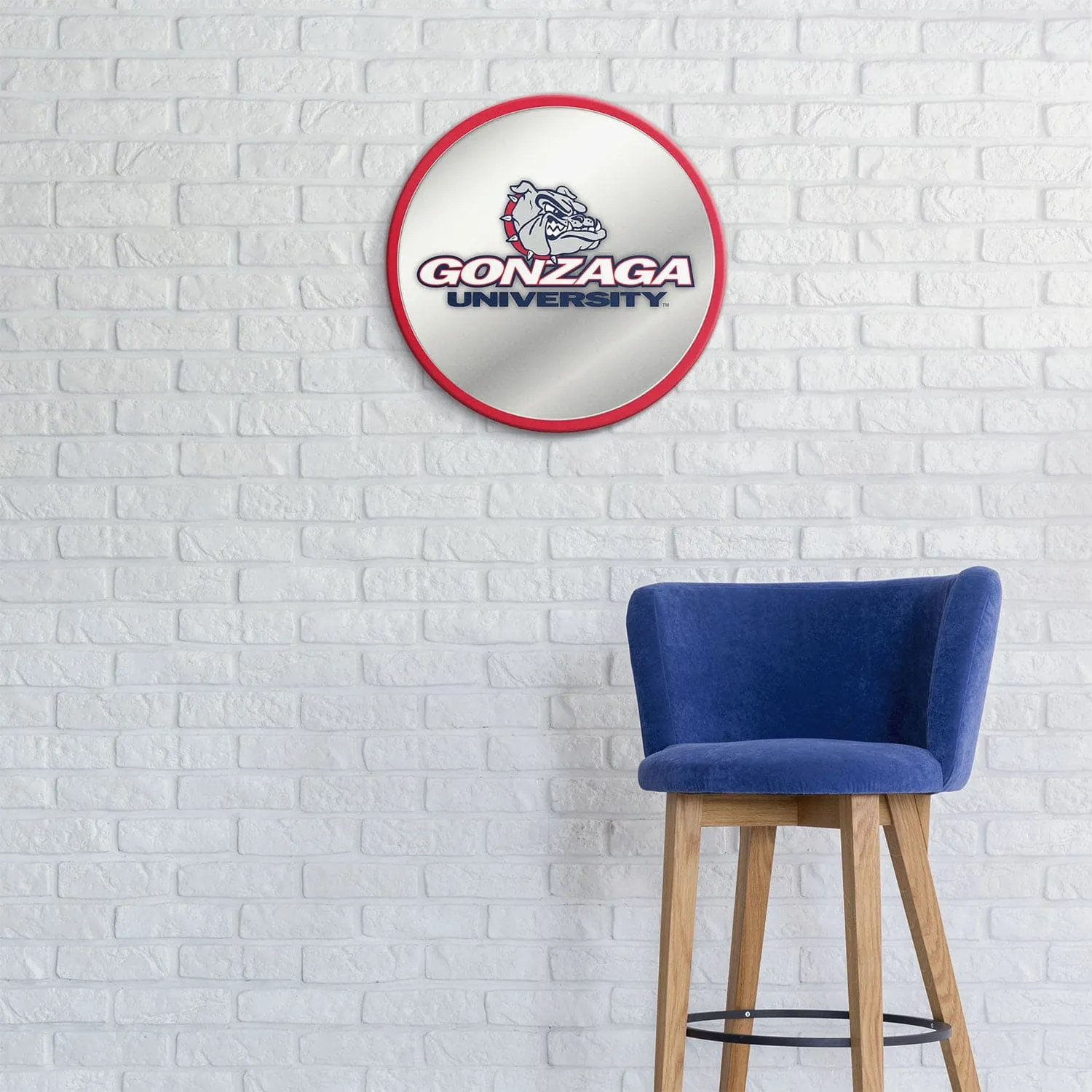 Gonzaga Bulldogs: Modern Disc Mirrored Wall Sign