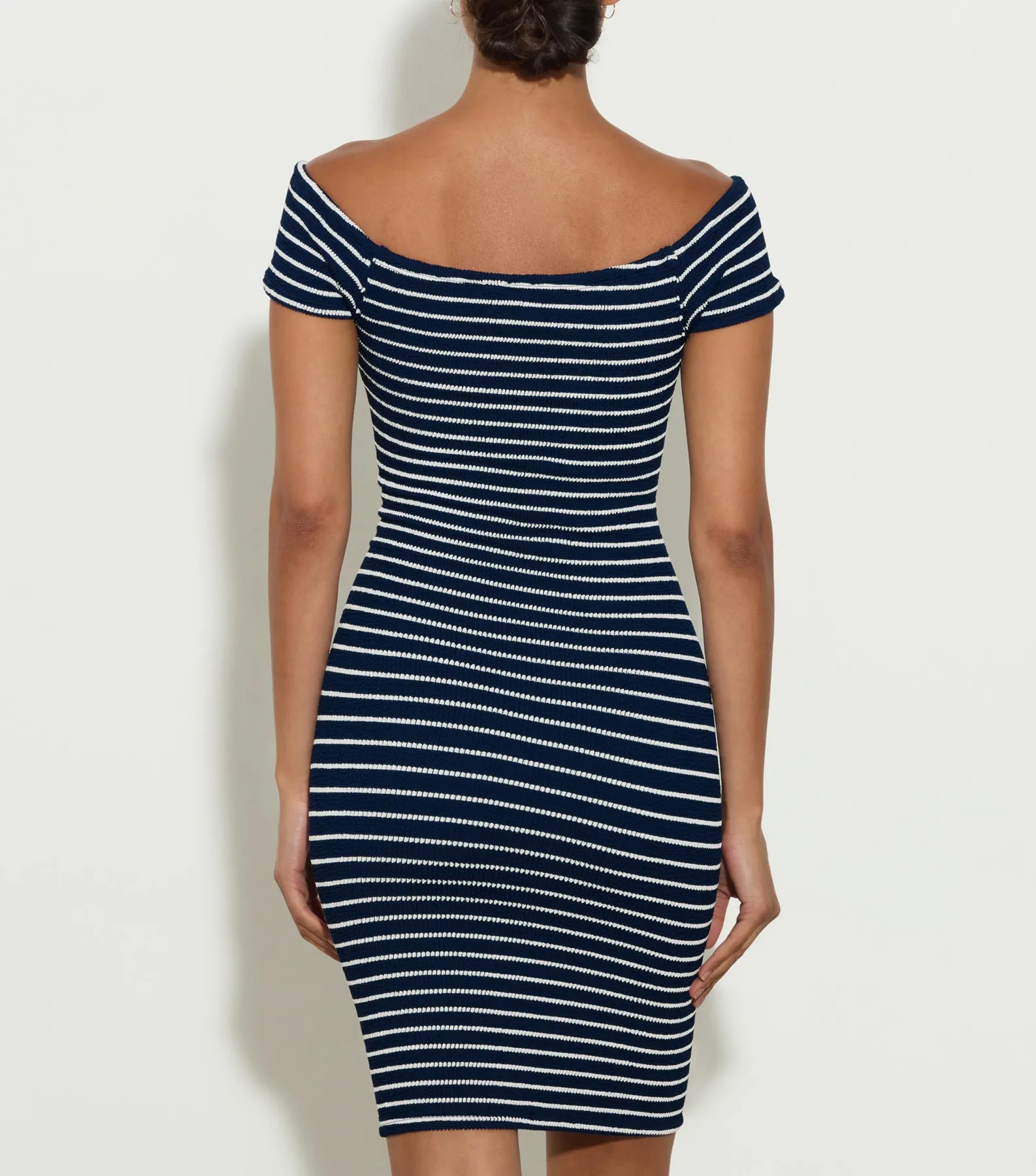 Grace Dress - Navy/White Stripe