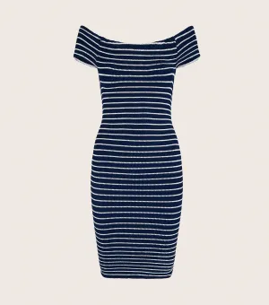 Grace Dress - Navy/White Stripe