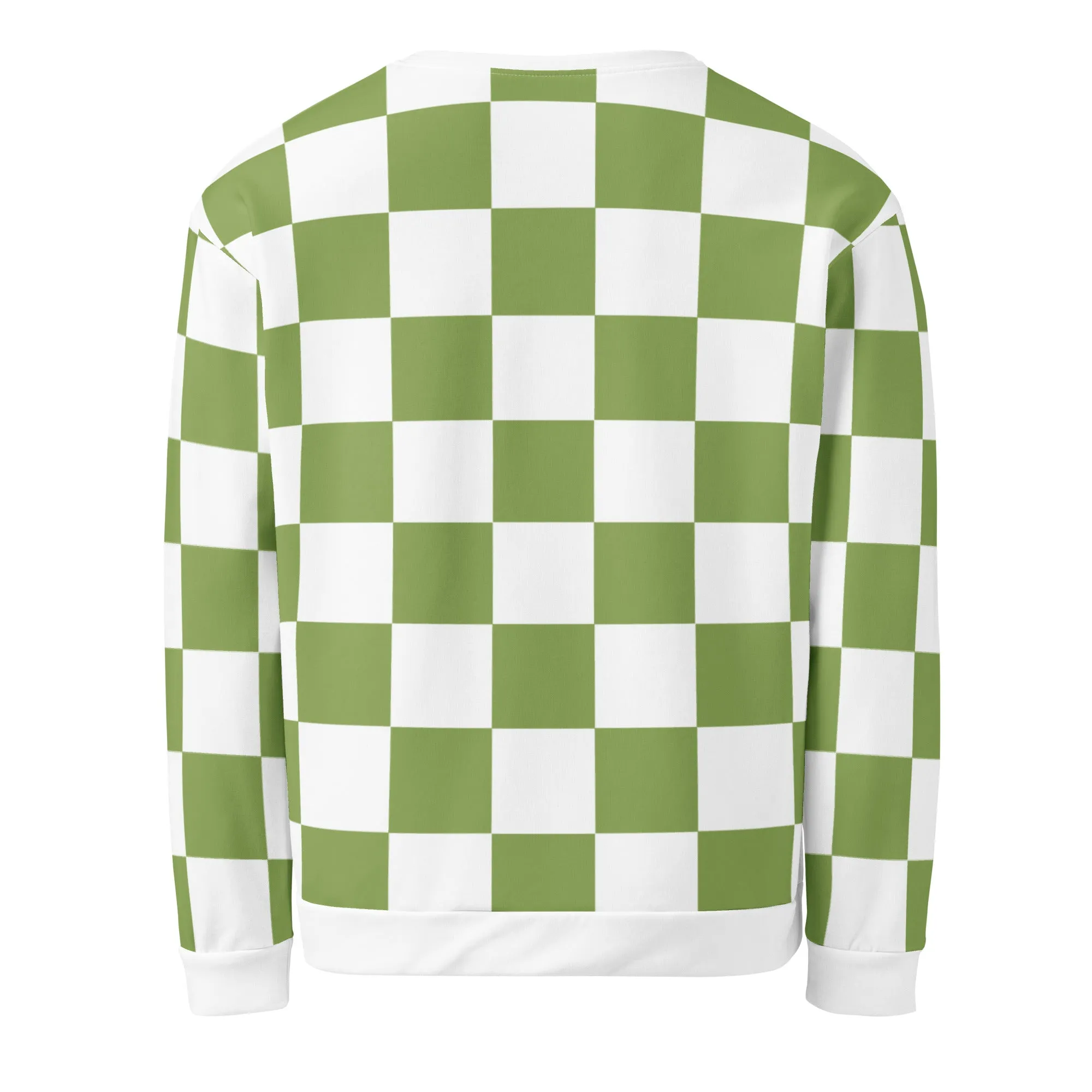 Green Chess Pattern - Inspired By Zendaya - Sustainably Made Unisex Sweatshirt