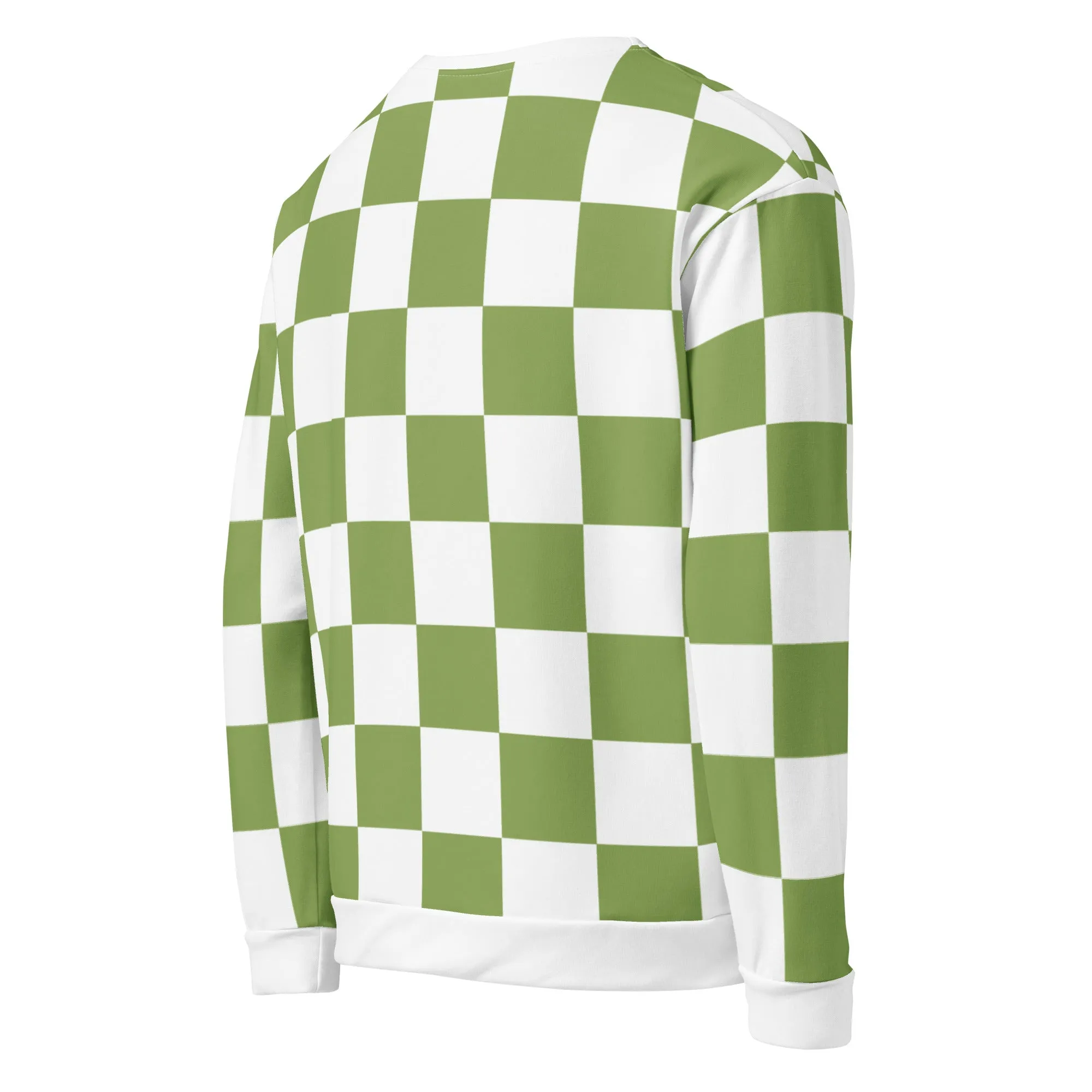 Green Chess Pattern - Inspired By Zendaya - Sustainably Made Unisex Sweatshirt