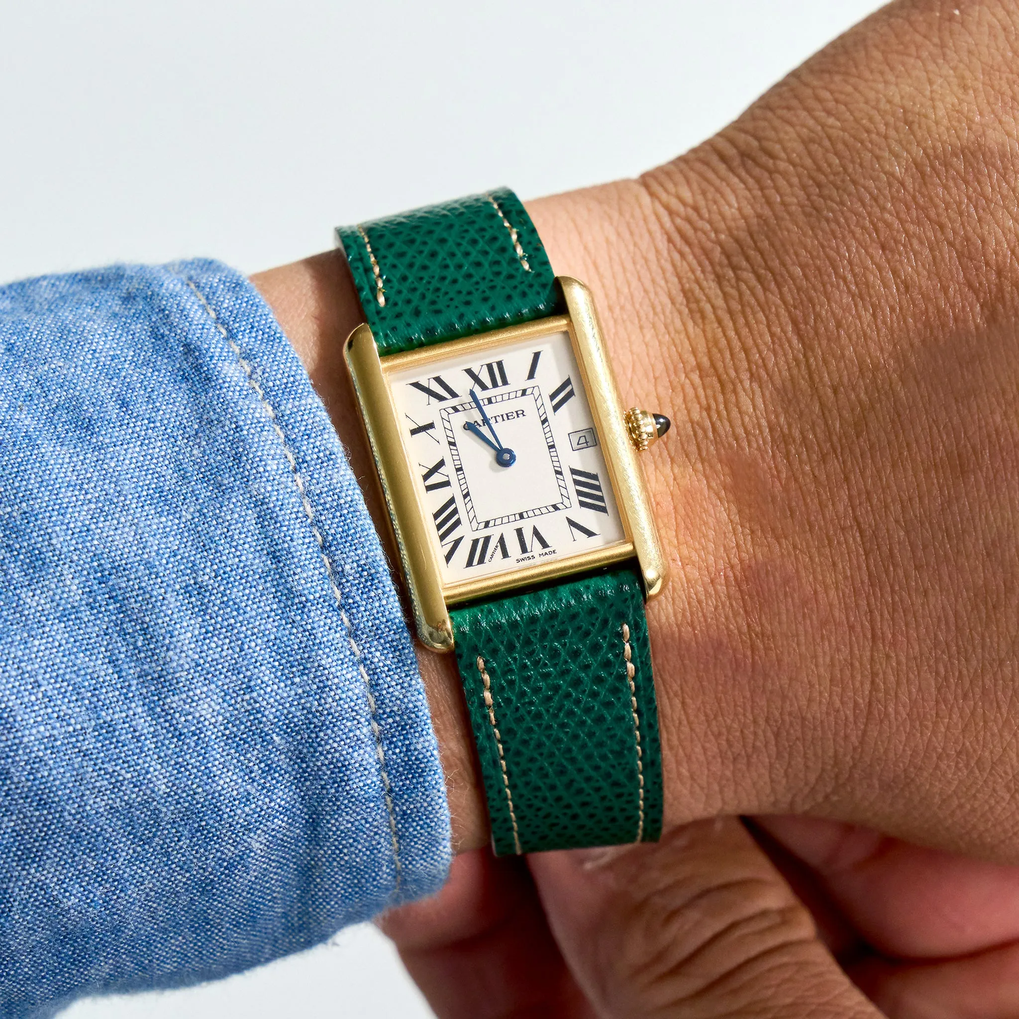 GREEN GRAINED STANDARD STRAP