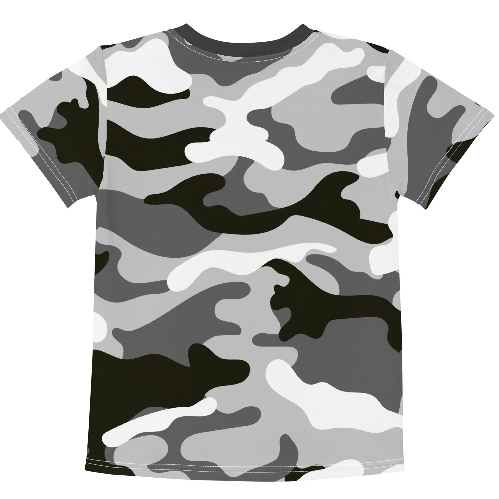 Grey Camo - Inspired By Zendaya - Sustainably Made Kids crew neck t-shirt