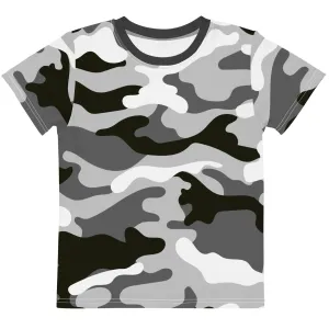 Grey Camo - Inspired By Zendaya - Sustainably Made Kids crew neck t-shirt