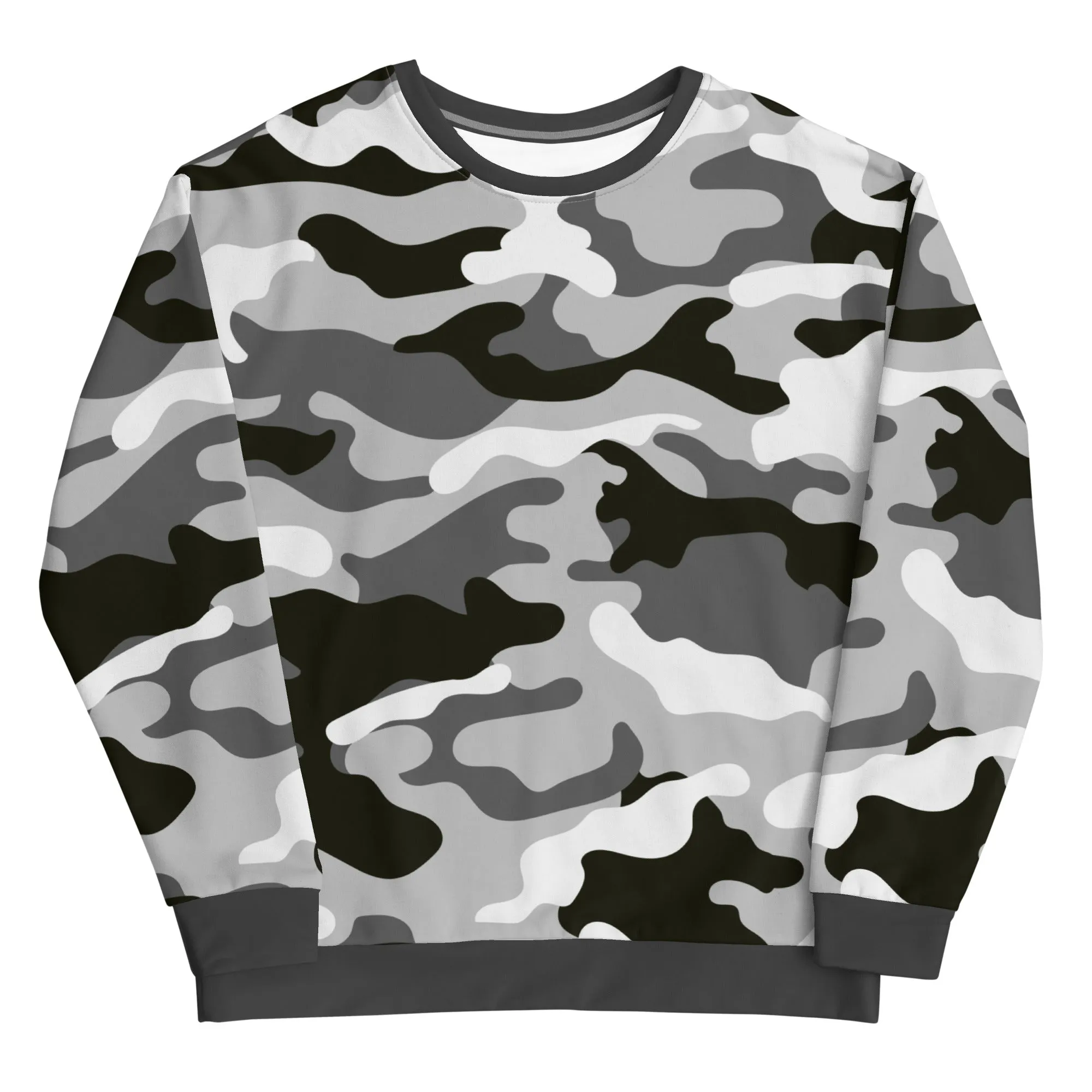 Grey Camo - Inspired By Zendaya - Sustainably Made Unisex Sweatshirt