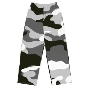 Grey Camo - Inspired By Zendaya - Sustainably Made unisex wide-leg pants