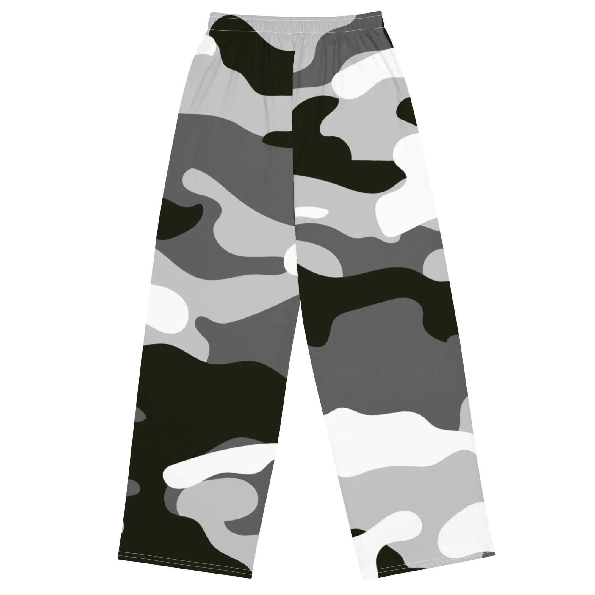 Grey Camo - Inspired By Zendaya - Sustainably Made unisex wide-leg pants