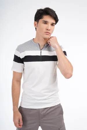 Grey Zipper T-Shirt