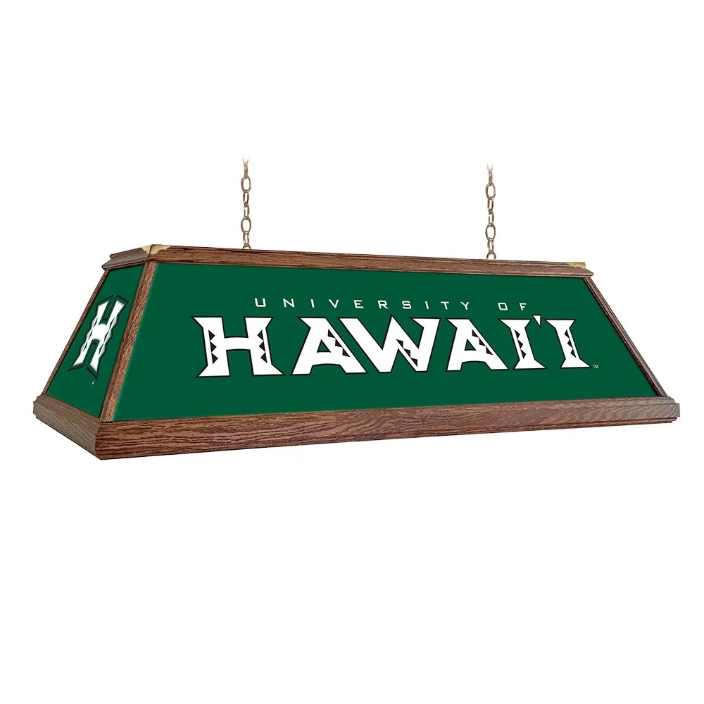 Hawaii Warriors: Premium Wood Pool Table Light