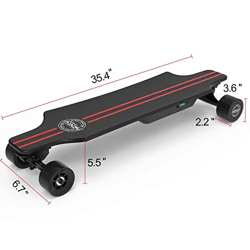 Hiboy S22 Electric Skateboard Dual Brushless Motor Longboard with 18.6MPH Top Speed, 12.5Miles Range and Remote Control for Commuters and College Students
