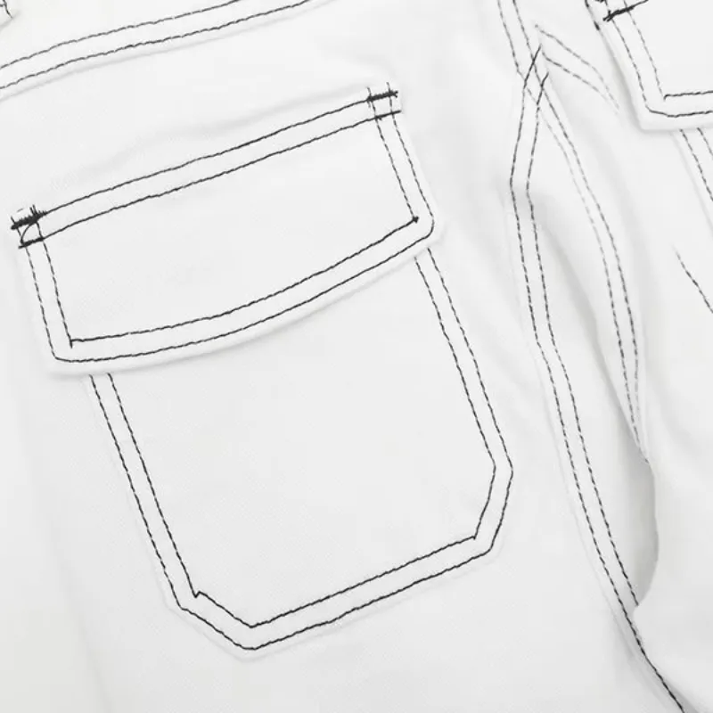High Street Solid Color Slim Jeans