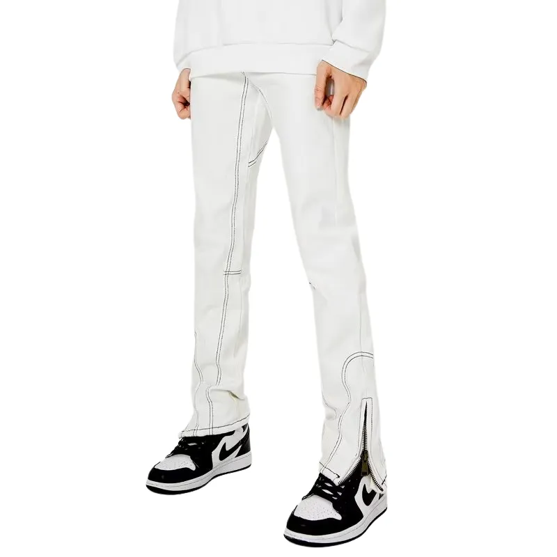 High Street Solid Color Slim Jeans
