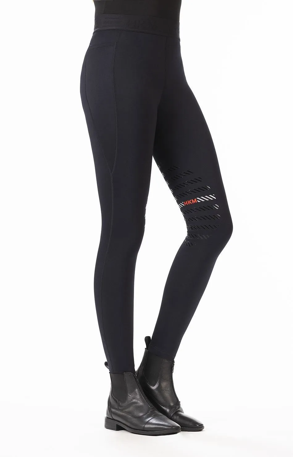 HKM Riding Leggings Sports Silicone Knee Patch