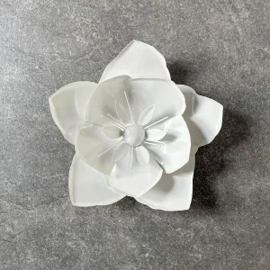 Home Artisan Calston White Poppy Flower Wall Sculpture - Large