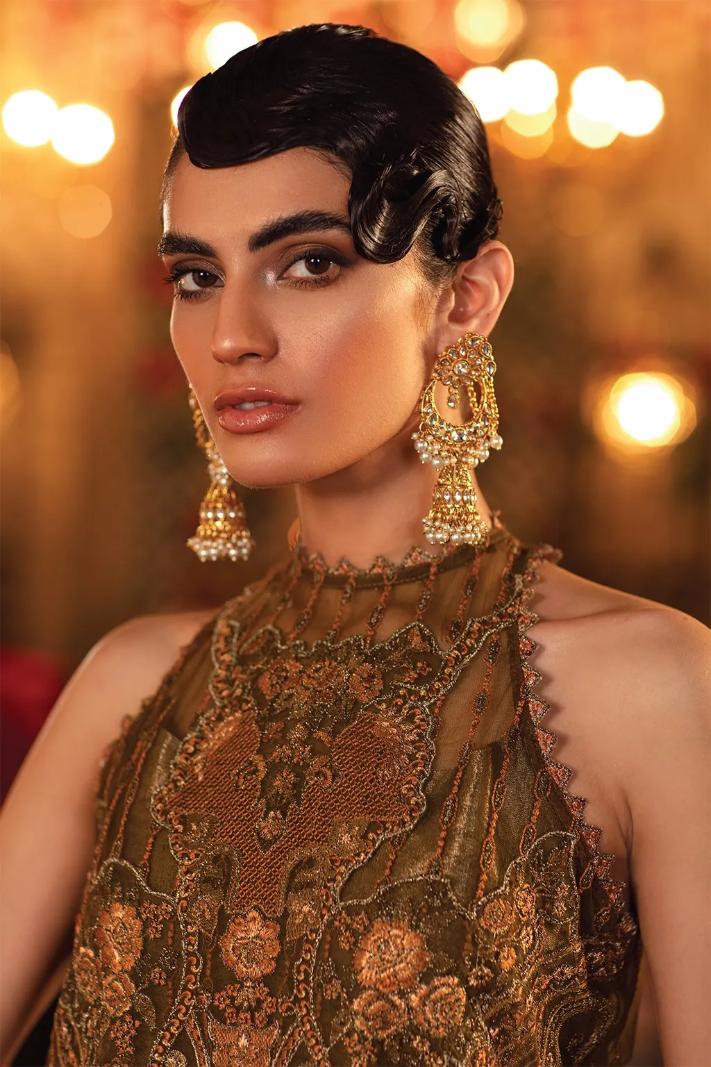 IMC-07 GOLDEN DAYS-3PC |  Iznik Meraki Luxury Chiffon Collection 2021 | Unstitched Embroidered Luxury Chiffon Suits
