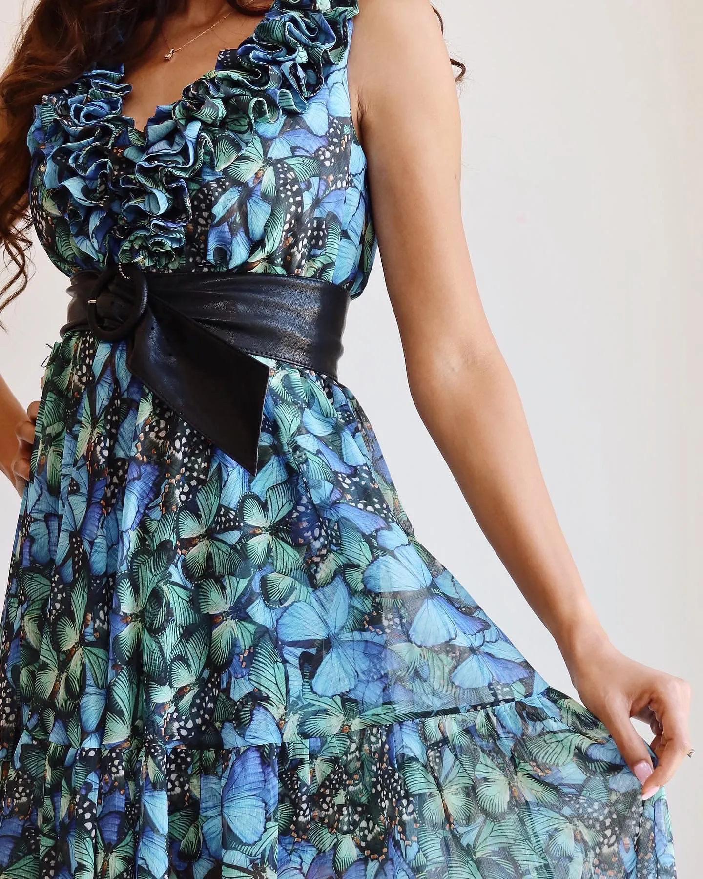In Bloom Knee Length 3/4 Sleeves Dress