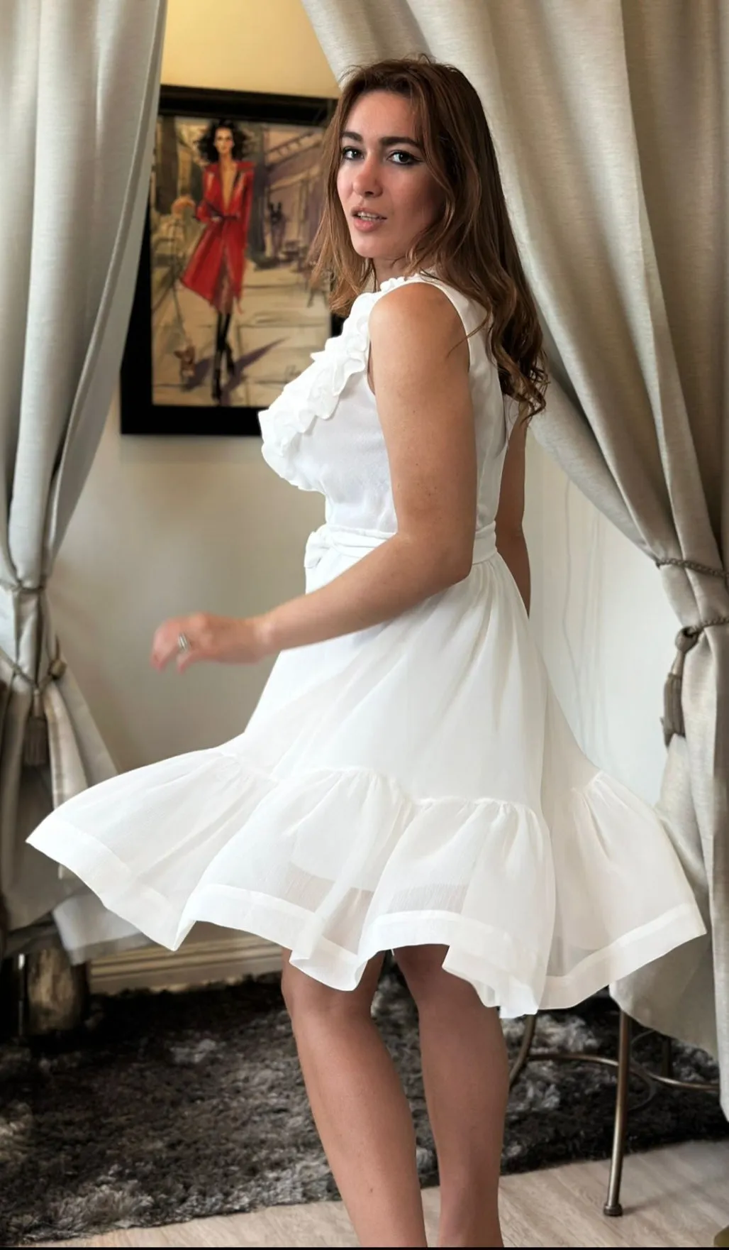 In Bloom Knee Length 3/4 Sleeves Dress