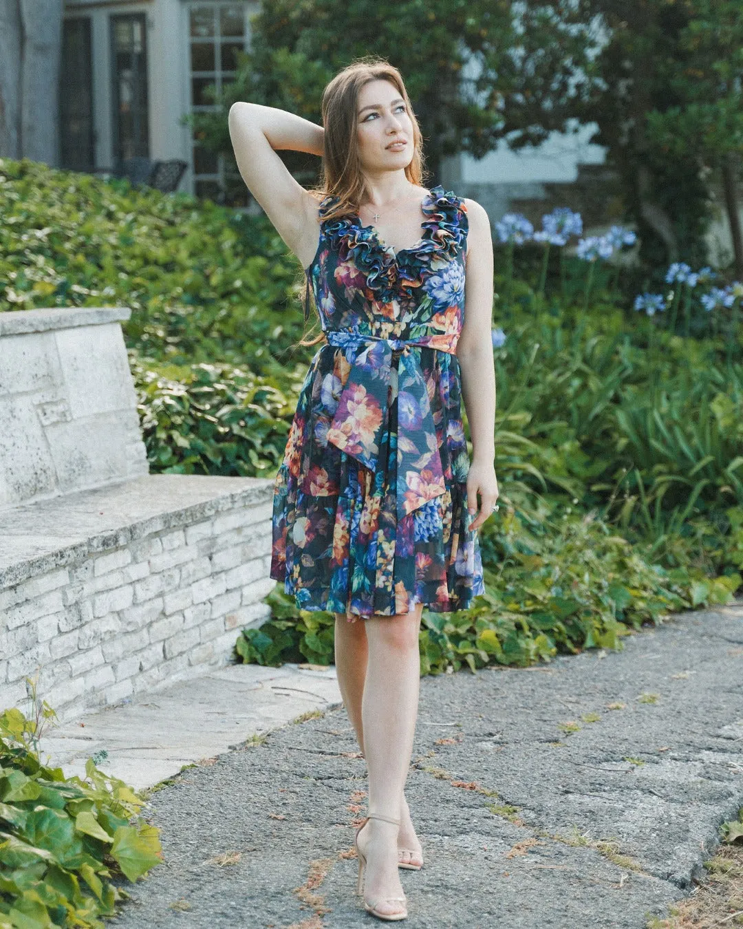 In Bloom Knee Length 3/4 Sleeves Dress