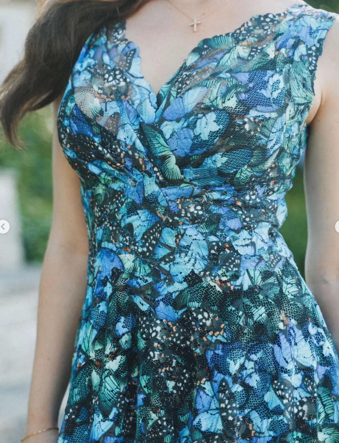 In Bloom Knee Length 3/4 Sleeves Dress