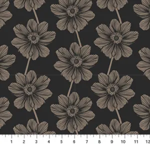 Indelible - Silvertone Anemone by Anna Maria Textiles for Northcott by the yard 3363