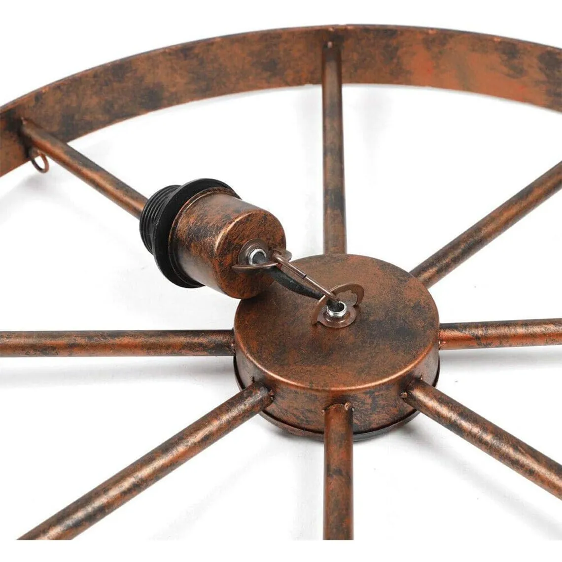 Industrial Retro Style Gear 7 Light Rustic Chandelier for Farmhouses and Restaurants