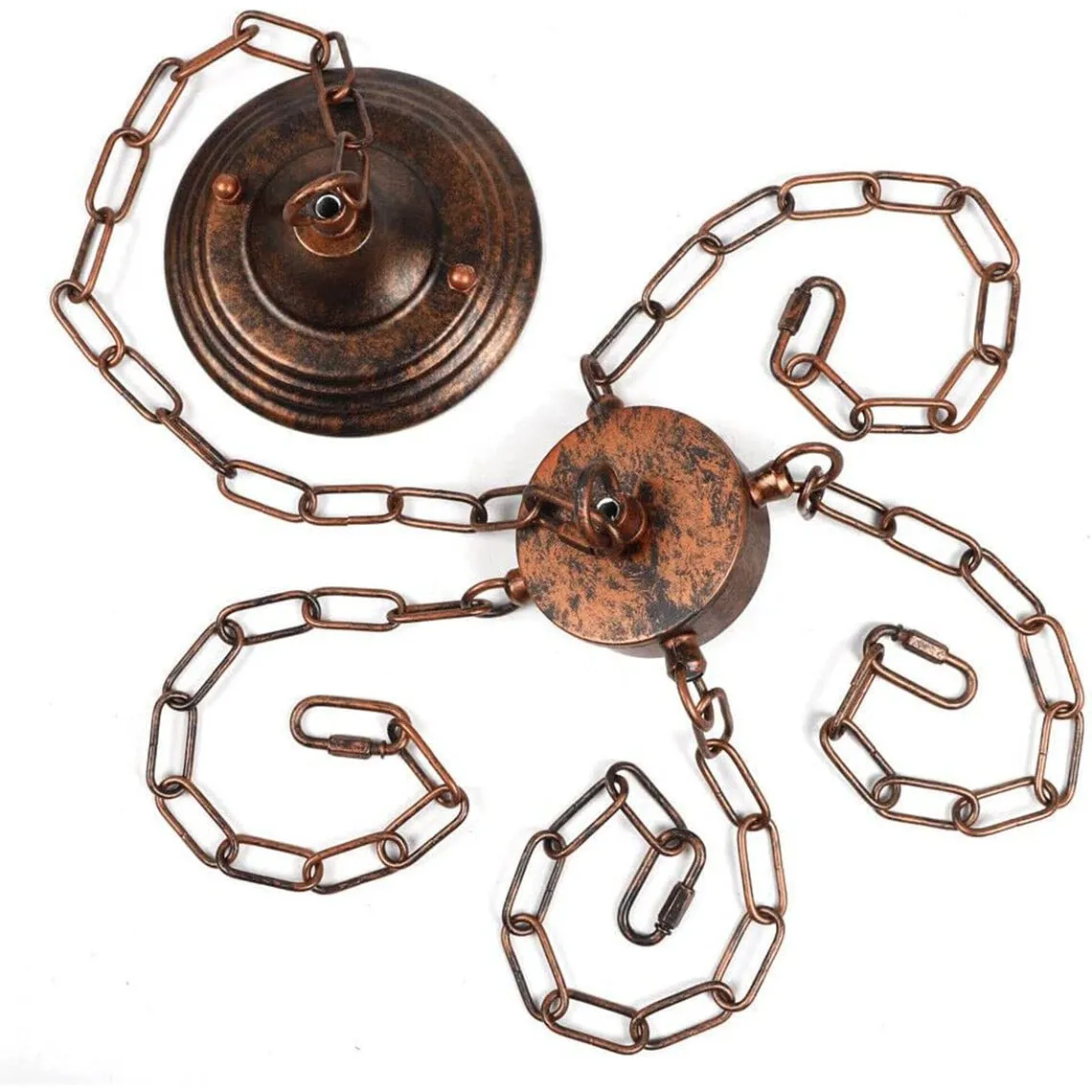 Industrial Retro Style Gear 7 Light Rustic Chandelier for Farmhouses and Restaurants