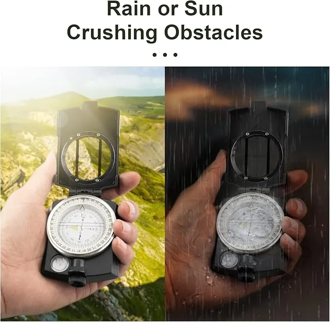 INMAKER Compass, Compass Hiking with Survival Whistle, Luminous Compass Gift for Kids, Apply to Outdoor Survival, Camping and Navigation