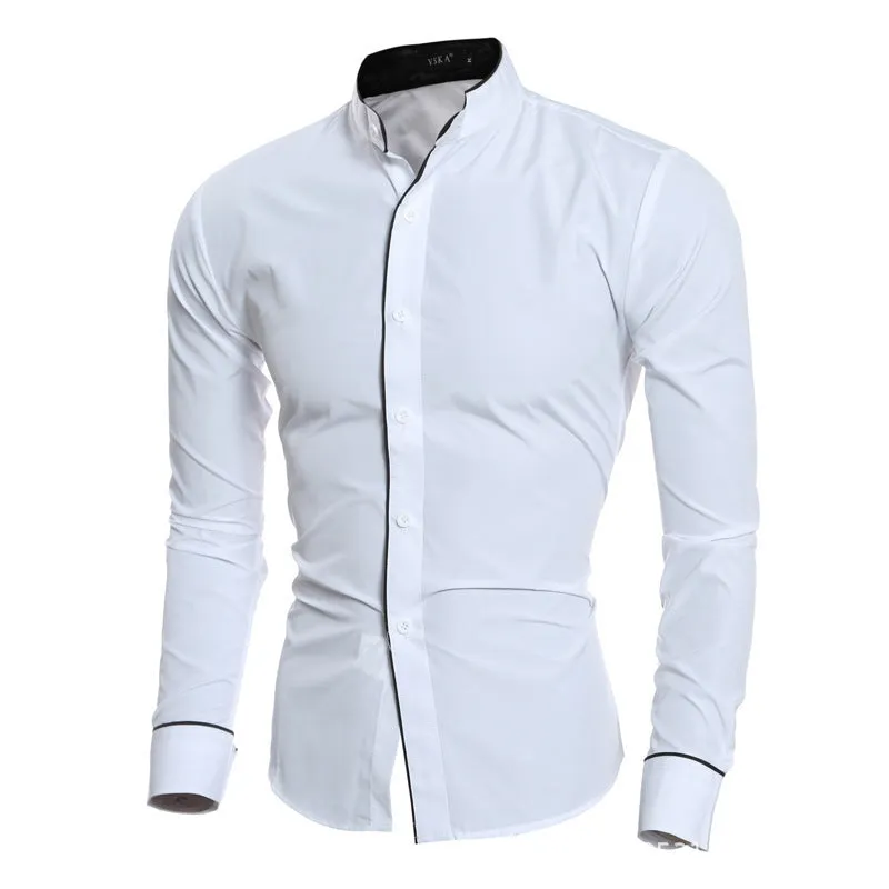 INSTOCK-simple casual Korean style slim long sleeve shirt