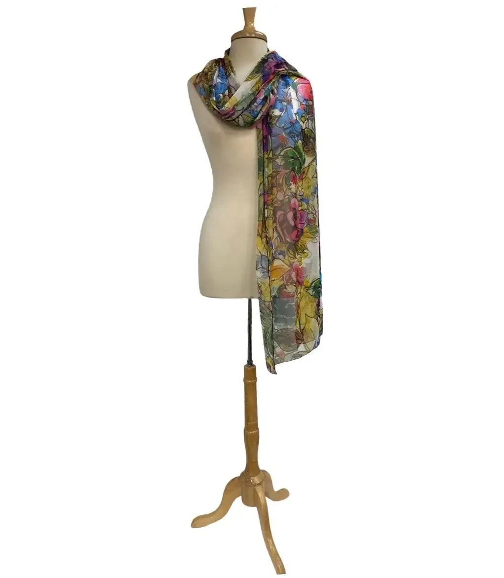 JADE Long and Wide Sheer Shawl Stole Wrap Cover
