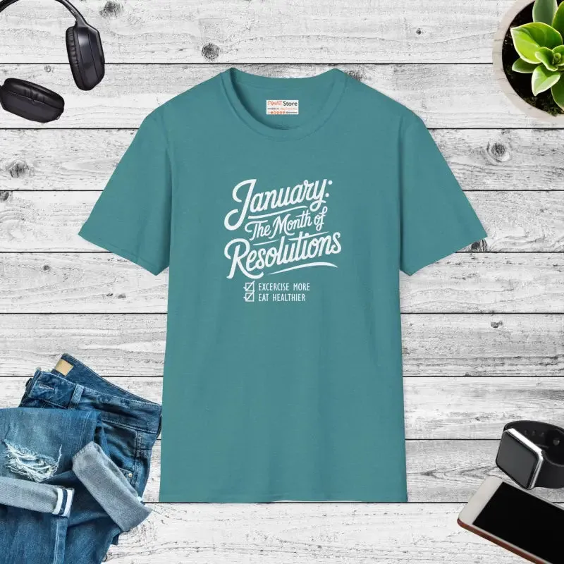 January Resolutions Tee Redefines Casual Elegance