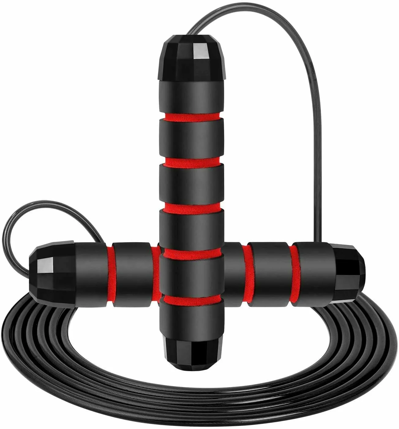 Jump' Rope Tangle-Free Rapid Speed Jumping Rope Cable with Ball Bearings Steel Skipping Rope Gym Fitness Home Exercise Slim Body