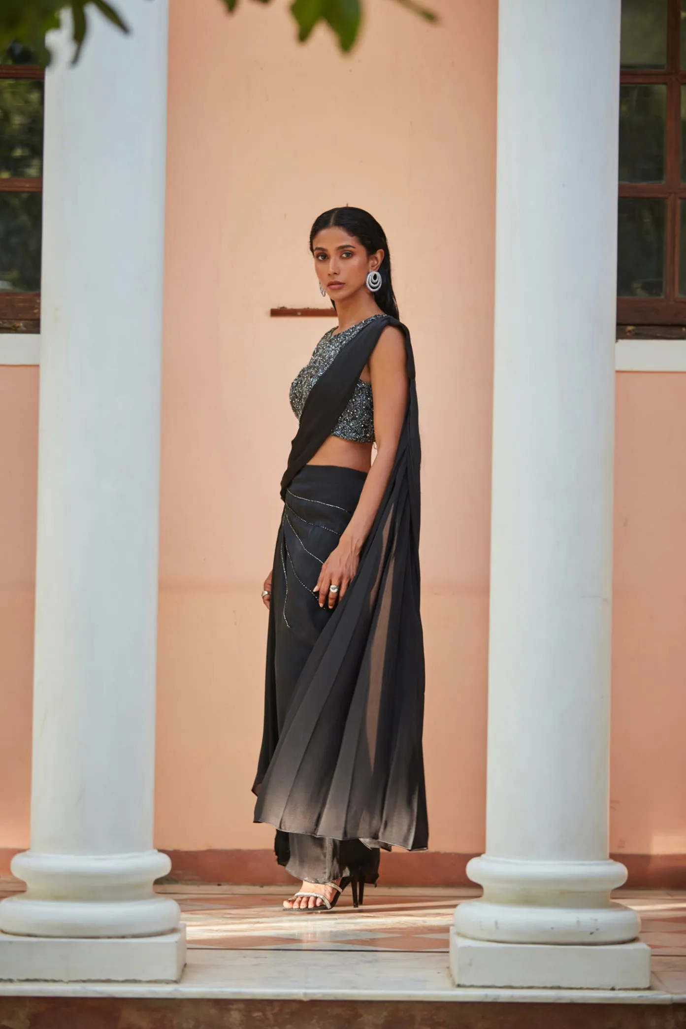 Kareena-Black Concept Sari