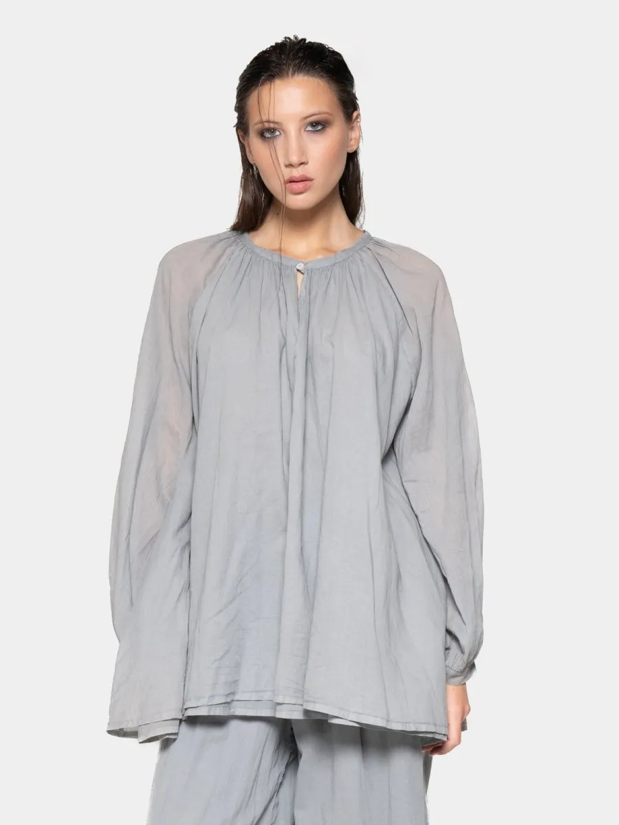 Keyhole Neck Long Sleeve Top