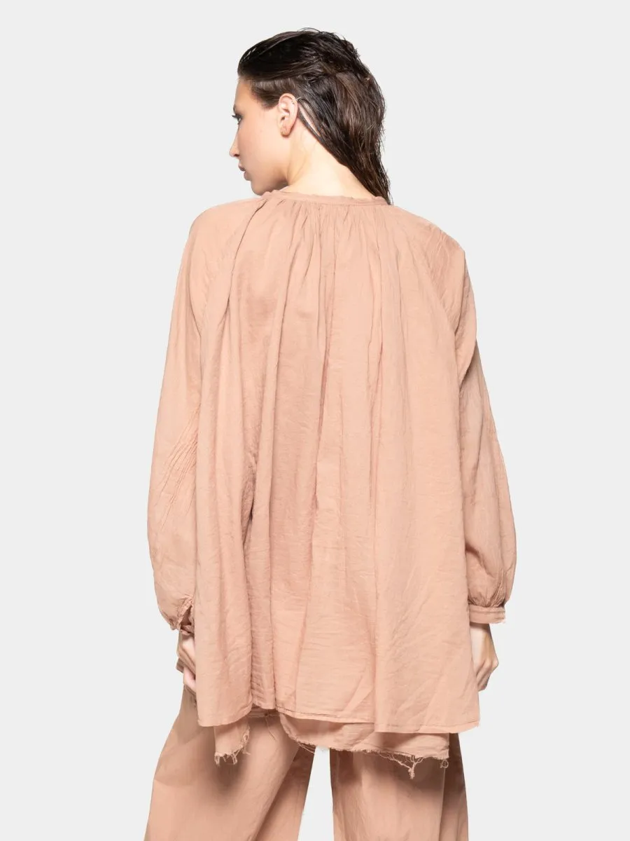 Keyhole Neck Long Sleeve Top