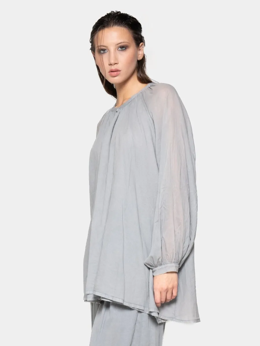 Keyhole Neck Long Sleeve Top