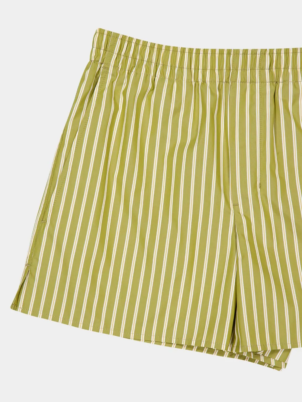 Khaki Cotton Elasticated Shorts