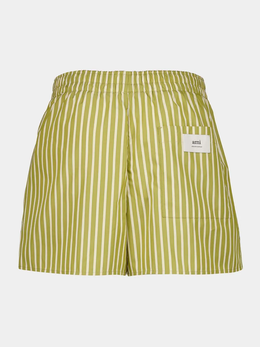 Khaki Cotton Elasticated Shorts
