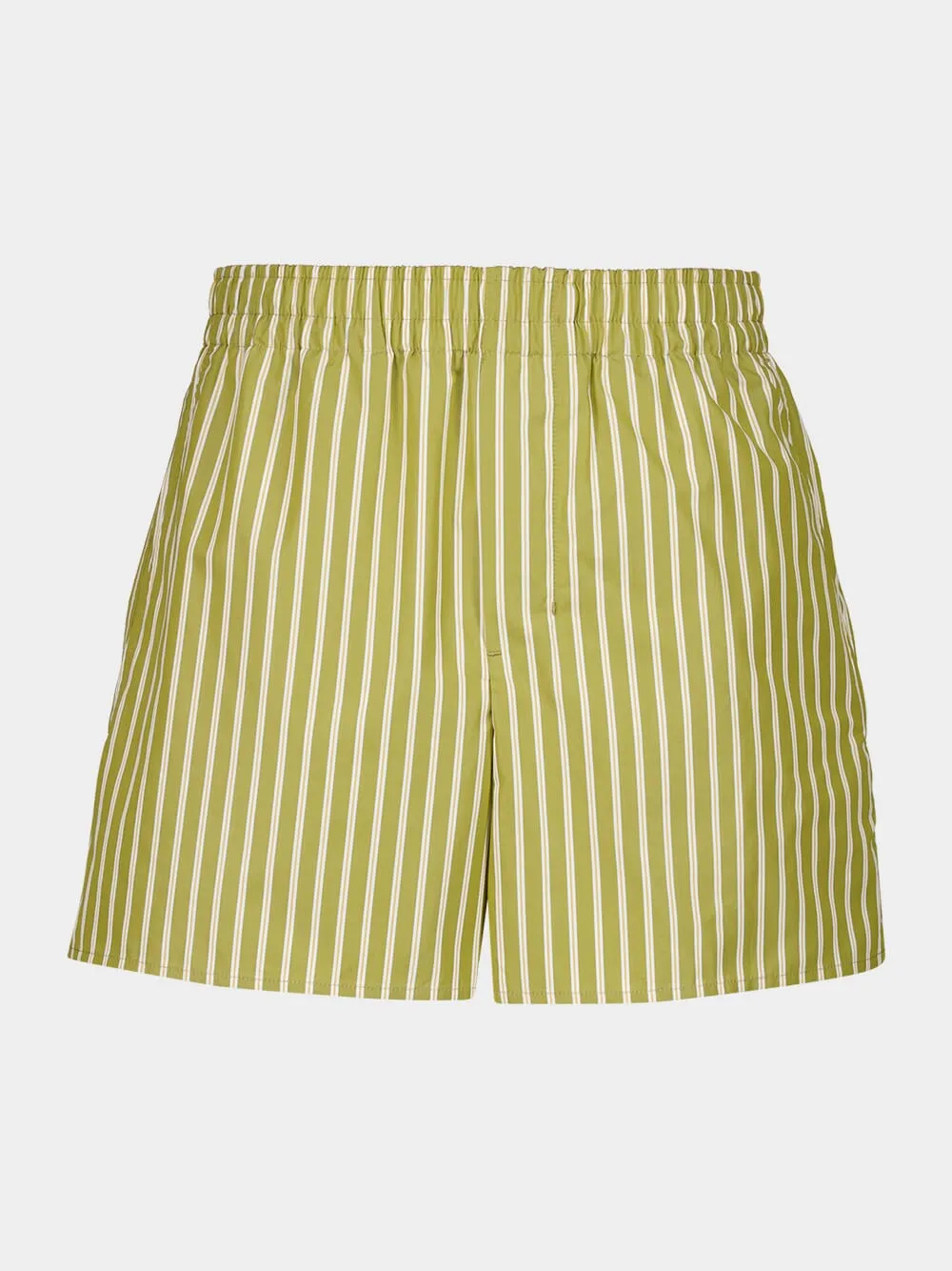 Khaki Cotton Elasticated Shorts